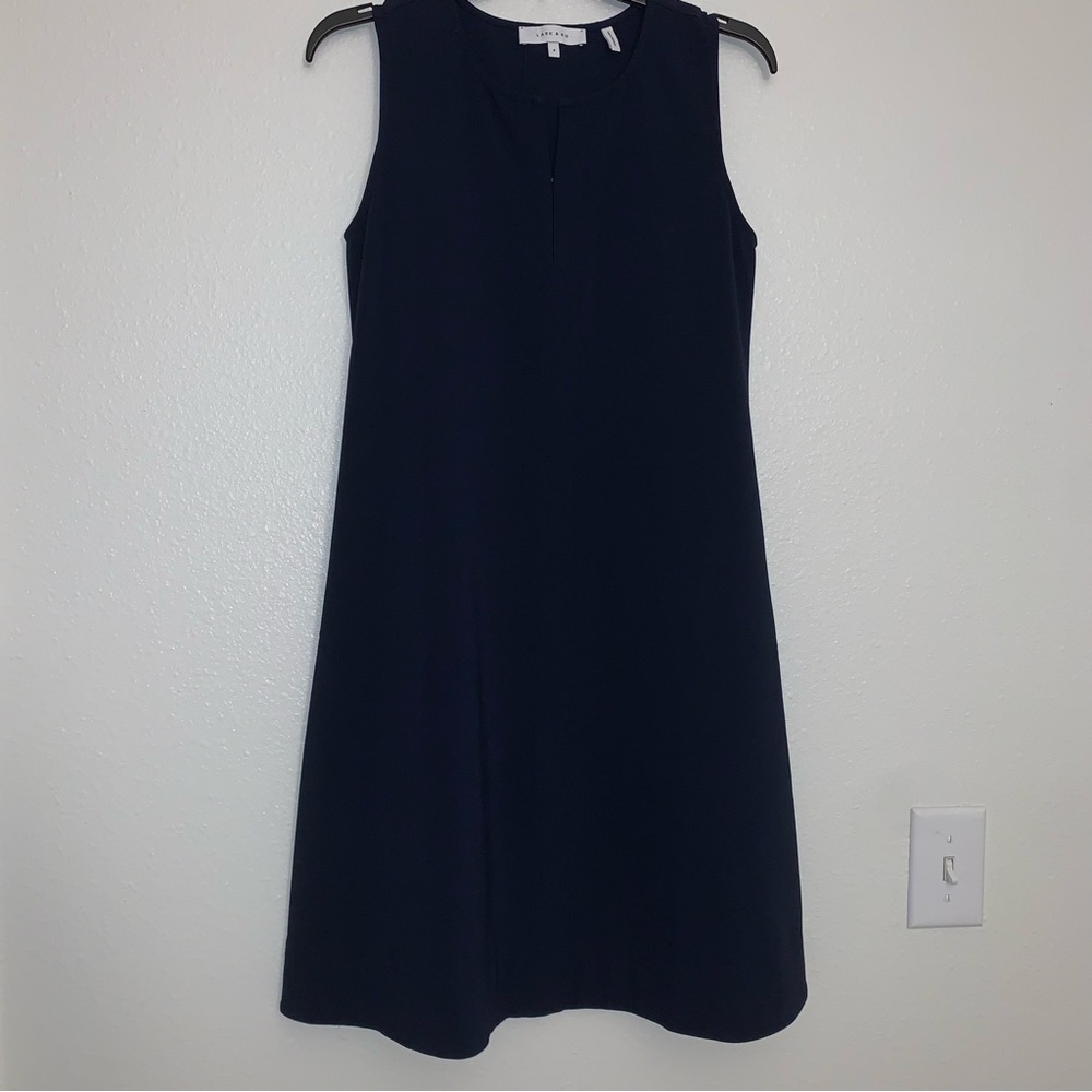Lark & Ro Sleeveless Navy Shift Dress
